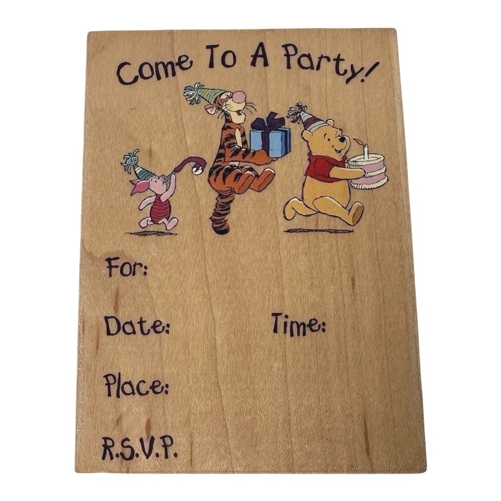 Vintage Disney‎ Winnie the Pooh Invitation Rubber Stamp Tigger